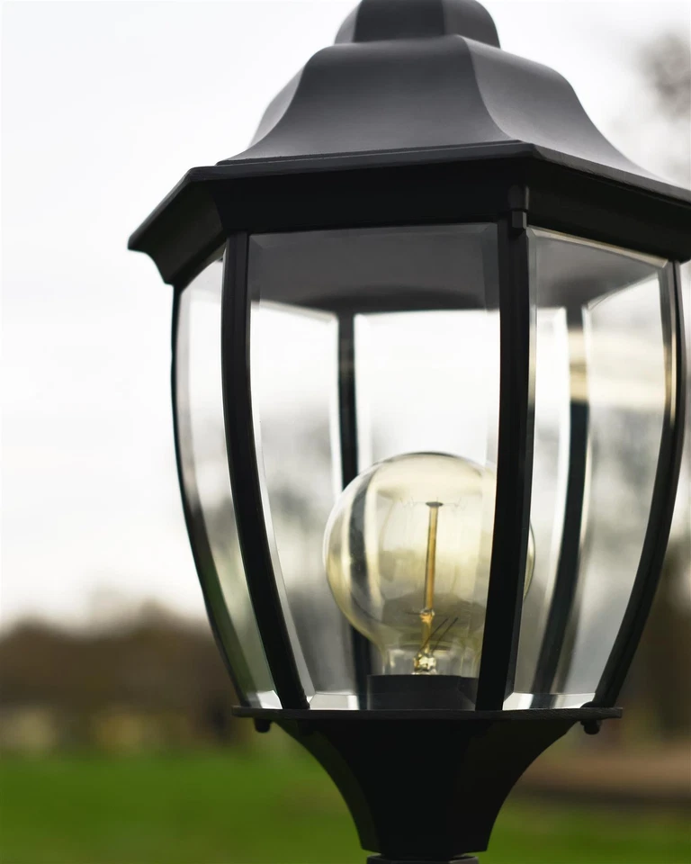 "Chloé" Black Pillar Light Outdoor Garden Driveway Lamp Post Lighting - IP44 - Image 3 of 4