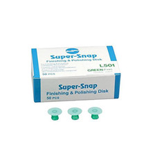 Super-Snap Polishing (Fine) Green regular disc, 50/pk. Double Sid by Shofu #L501