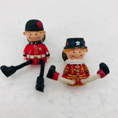 British Royal Guard Beefeater with Dangling Legs Lapel Pin lot of 2