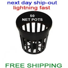 2" inch NET POT CUPS 50 for HYDROPONIC GROW BOX SYSTEM and CLONE (FAST SHIP-OUT)