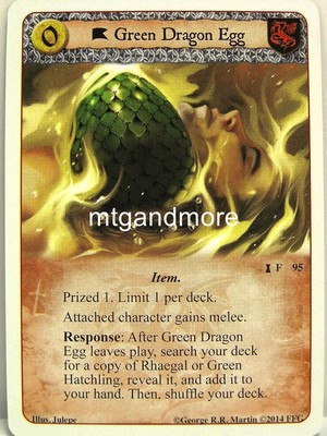 A Game of Thrones LCG - 1x Green Dragon Egg  #095 - The Prize of the North