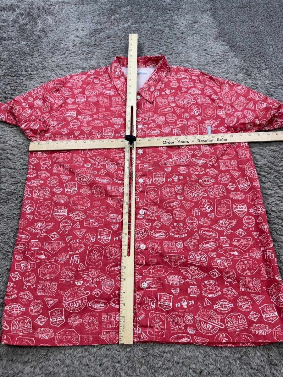 T-shirt Columbia PFG homme blanc moyen rouge bleu ventilé pêche espadon