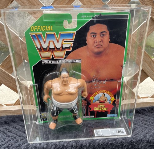 WWF Hasbro Series 11 Yokozuna MOC UKG Graded 75%...