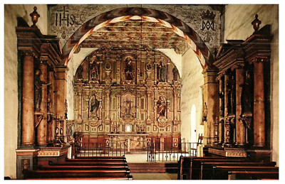 Mission San Francisco De Asis Innenraum Offizielle Mission Trails Postkarte