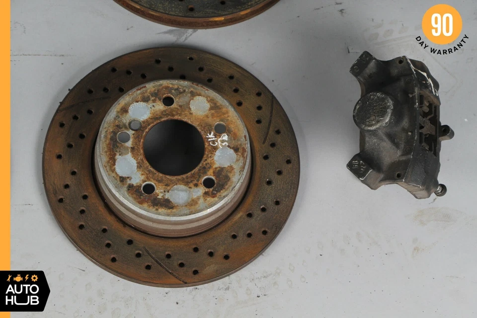 Juego de 4 rotores de disco pinzas de freno 98-99 Mercedes W208 CLK320 CLK430 OEM Foto 4 de 4