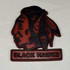 Chicago BLACKHAWKS Vintage Rubber Refrigerator Magnet NHL Hockey Fridge