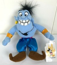 Disney World Aladdin Movie Blue Genie Doll Stuffed Bean Bag Plush 8"