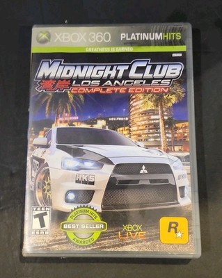 Midnight Club: Los Angeles Edition Complete W Manual Xbox 360 Platinum Hits 2009
