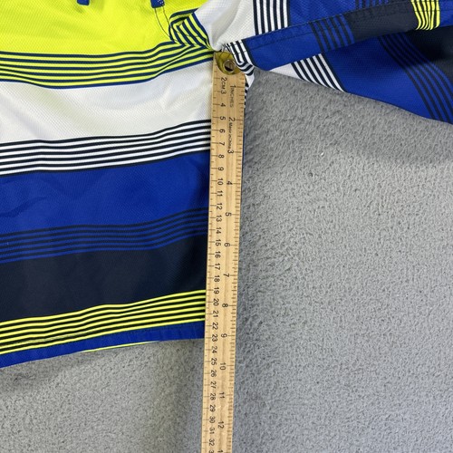 Nike Shorts Youth Boys Large Blue Yellow Striped Board Surf Swim Beach Cargo - Picture 9 of 10