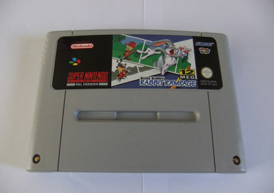 BUGS BUNNY RABBIT RAMPAGE SUPER NINTENDO / SNES SPIEL CARTRIDGE