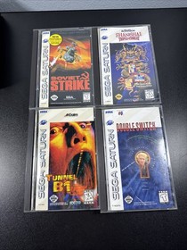 Sega Saturn MK-80000 Video Game Console Bundle with 2 Controllers (4) Games