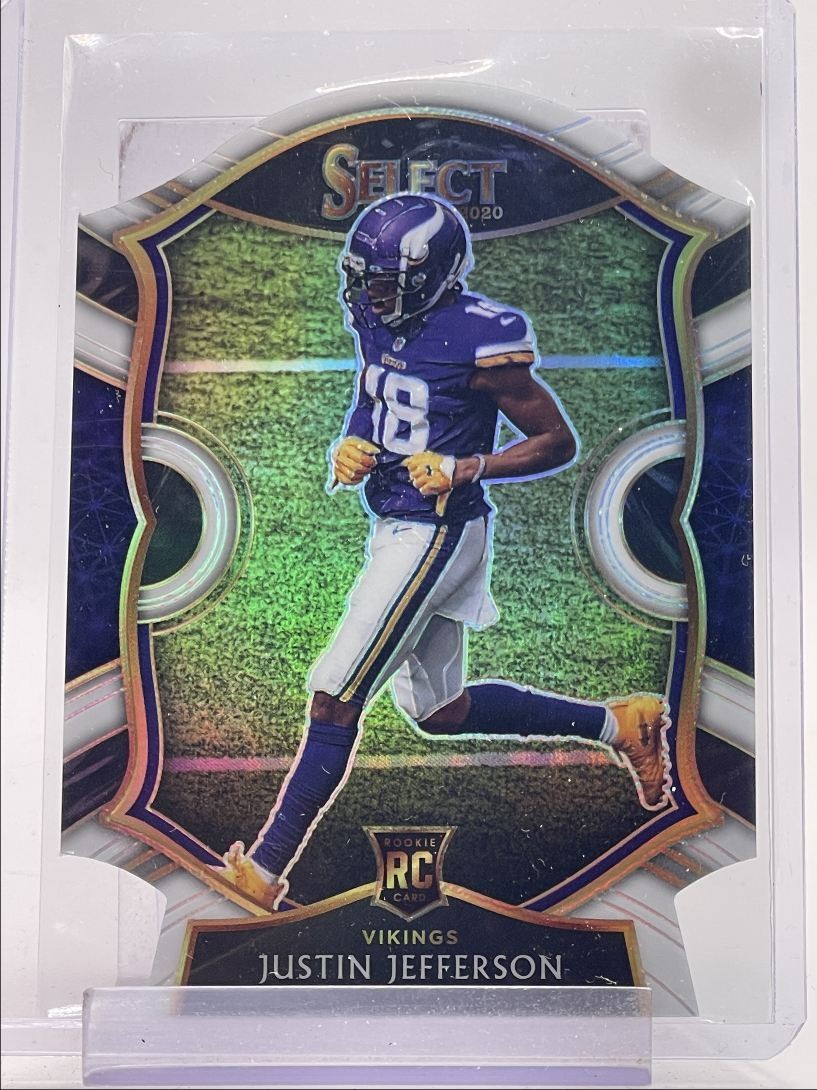 JUSTIN JEFFERSON 2020 SELECT CONCOURSE ROOKIE DIE CUT WHITE #61 RC Q6418