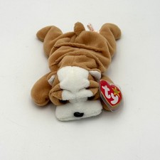 Ty Beanie Baby Wrinkles Bulldog Plush w/ Tag Protector Vintage