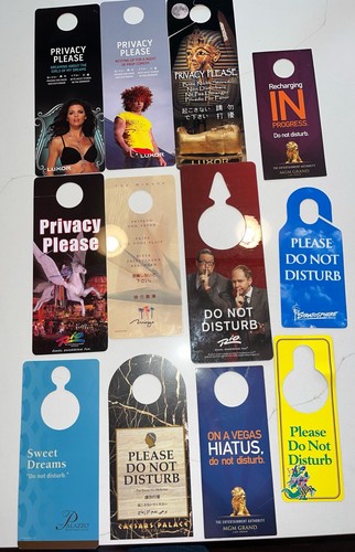Do Not Disturb Room Door Sign Hotels Las Vegas Rio Mirage Luxor Caesars Lot