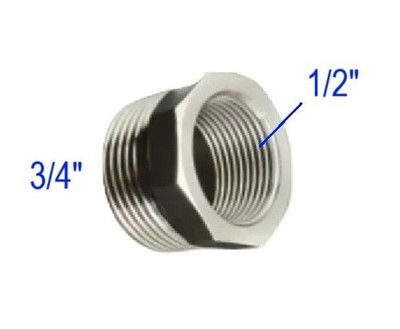 3/4'' auf 1/2'' Gewinde Adapter Zoll Reduzierer Fitting 1/2'' auf 3/4''