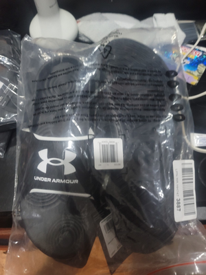 Under Armour Black Slide Sandals with White Logo Accent Men main image 4