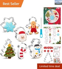 Ultimate Holiday Cookie Cutter Set - 7 Pieces in Festive Shapes for Baking Joy