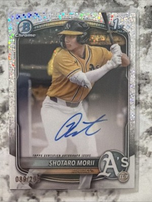 2025 Bowman Chrome Shotaro Morii Speckle Refractor Auto #/299