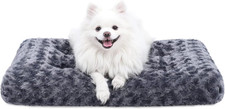 Washable Dog Bed Deluxe Plush Dog Crate Beds Comfy Kennel Pad Anti-Slip Pet Slee