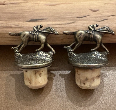 BLANTON'S Single Barrel Bourbon Whiskey Bronze Bottle Stopper Cork  ''A'' Jockey