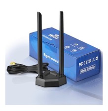 Dual Band WiFi Antenna 2.4GHz 5GHz RP-SMA WiFi Antennae with 6.5ft Extension NEW