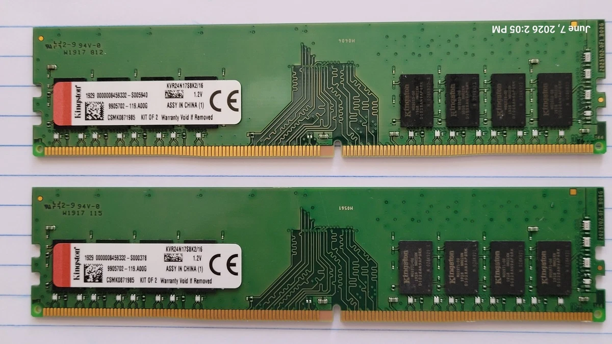 Kingston DDR4 SDRAM 8 GB Capacity per Module Memory (RAM) for sale