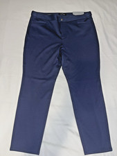 Talbots Lexington Pant Womens Size 14 Navy Blue Straight Leg Stretch NWT