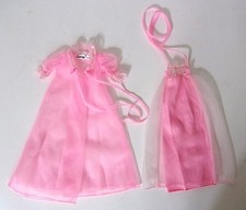 Vintage Barbie Pink Nighty Negligee Robe Black Label VGC