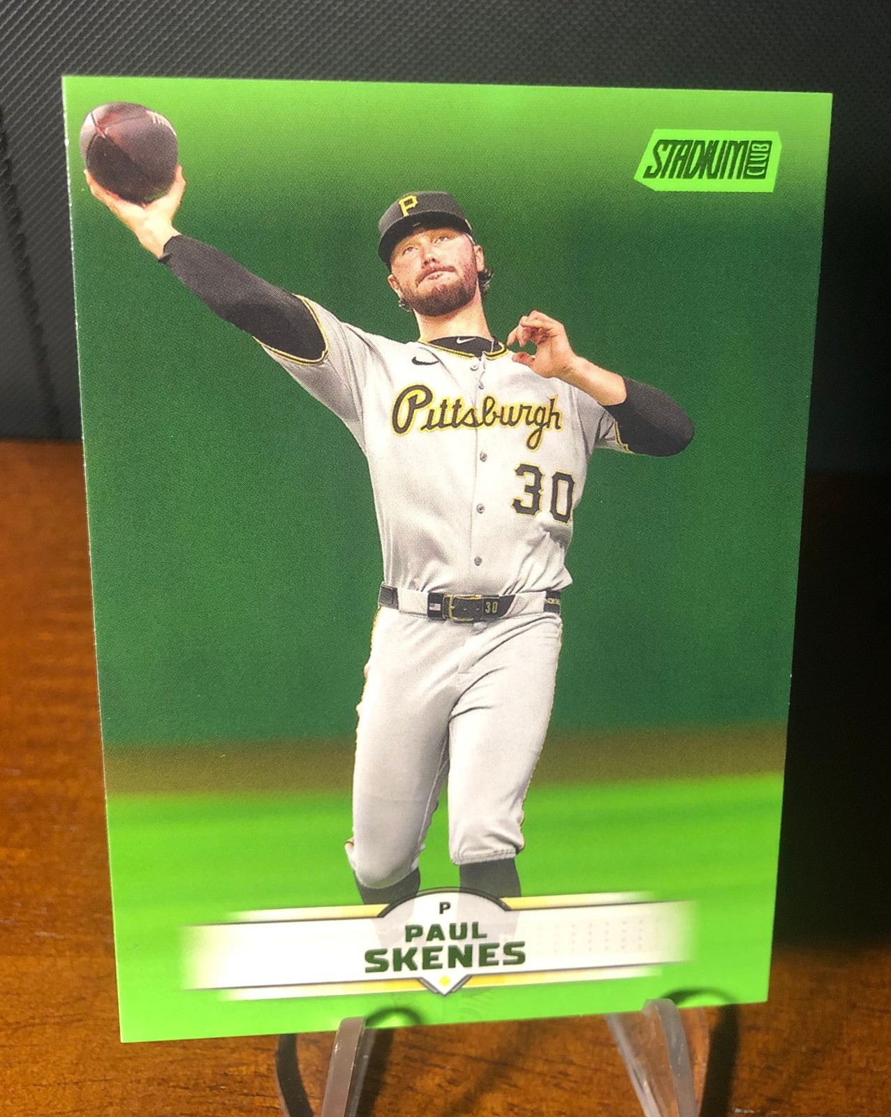 2025 Topps Stadium Club - Paul Skenes #105 Lime Green Foil