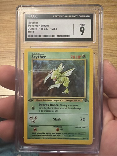 Scyther (1st Edition) graded CGC 9 for sale on eBay