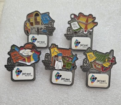 2008年北京オリンピックのjetsetメディア　VIPピンバッジセット 2008年北京オリンピックのjetsetメディア VIPピンバッジセット