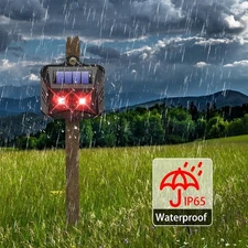 Solar-Powered Predator Control (4-Pack): Deter Foxes, Raccoons & More