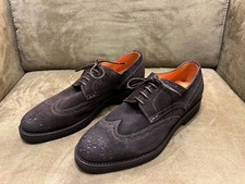 SANTONI Budapester Derby rahmengenäht Wildleder Business Schuhe NEU -  UK7 EU41