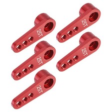 5 Pcs Aluminum Servo Horn 25T Servo Horn Steering Short Arm 28mm Length Red