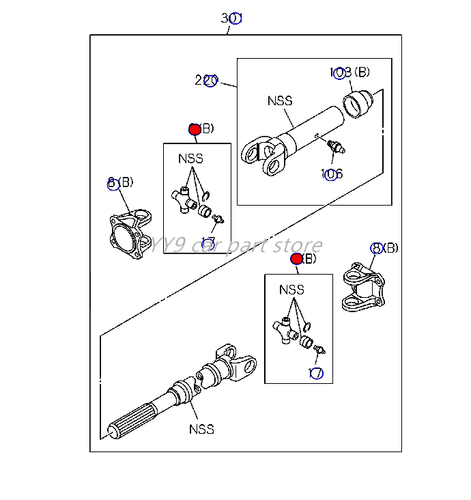 Front Propeller Shaft Journal Asm fit for Isuzu D-Max TFR86 TFS54 TFS86J TFS85J - Picture 2 of 6