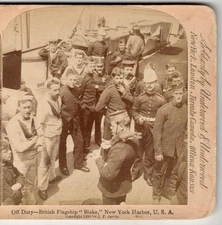 NEW YORK HARBOR SV - HMS Blake Crew Sailor Parrot - 1893 COLUMBIAN EXPORSITION