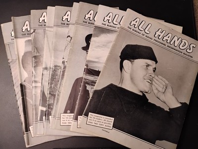 1953 All Hands Bureau of Naval Personnel Information Bulletin - 9 Issue Lot