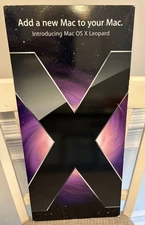Original Apple Store 2007 Mac OS X Leopard dual sided Poster 11” x 24”  Rare!