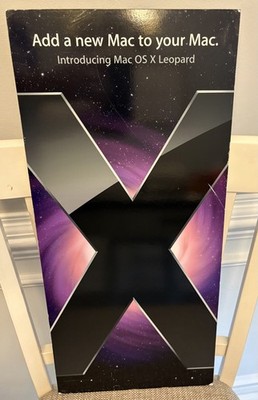 Original Apple Store 2007 Mac OS X Leopard dual sided Poster 11  x 24   Rare!