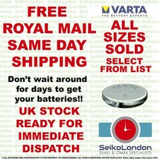 VARTA Silver Oxide Watch Battery 1.55v ALL SIZES OF WATCH BATTERIES - FAST!!