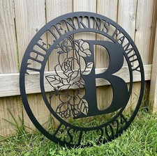 Custom Metal Name Sign   Personalized Family Last Name Wall Decor