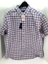 Cremieux Button Down Shirt Mens XL Multicolor Plaid Short Sleeve Classics NWT