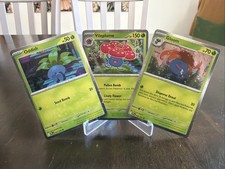 001 Oddish 002 Gloom 003 Vileplume Phantasmal Flames Cosmos Holo Promos Mint