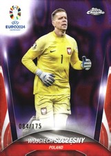 2024 Topps Chrome UEFA EURO Wojciech Szczęsny #27 Purple Lava Refractor 84/175