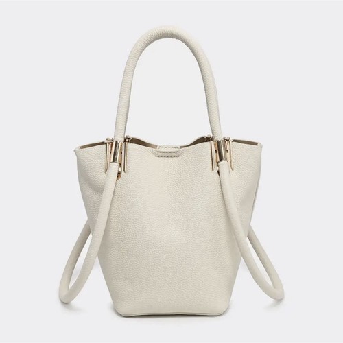 Women’s Off White Small Bucket Bag- Convertible Straps