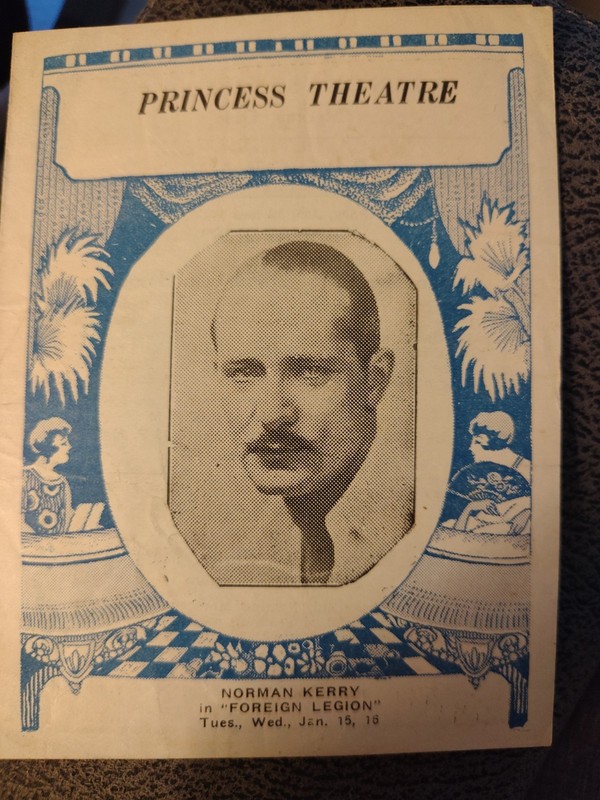 1929 Princess Theatre Medina Ohio Movie Program Norman Kerry W.C. Fields Silent