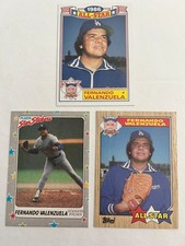(3) FERNANDO VALENZUELA-86&87 TOPPS ALL STAR #11-& #604-88 FLEER STICKERS #94