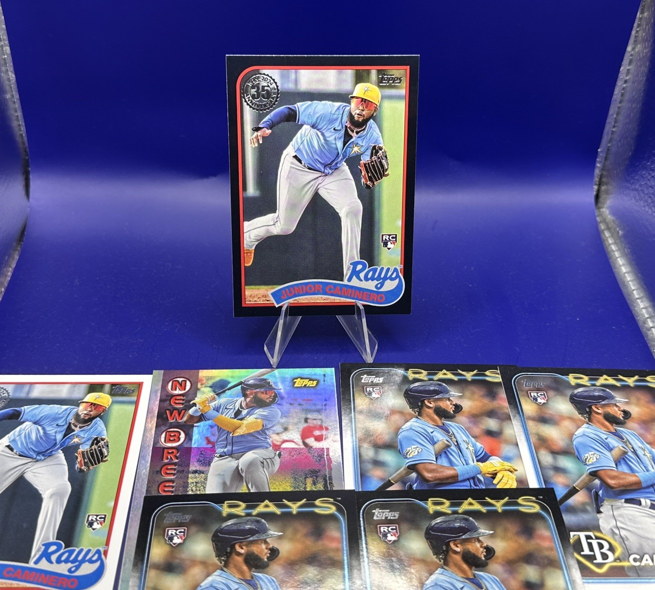 2024 Topps Update Junior Caminero 1989 Black /299 #89US-16 + 6 FREE ROOKIES