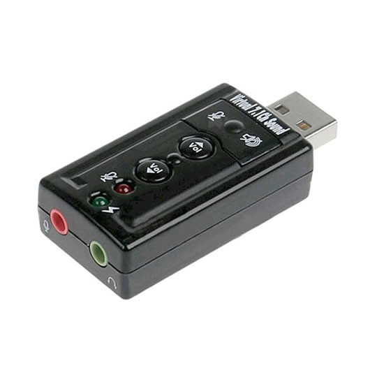 Xclio External 7.1 Channel USB2.0 Sound Card Adaptor with 3.5mm Jacks Mic/Headph