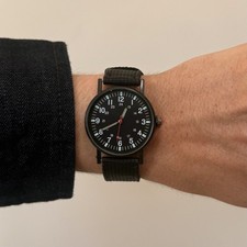 Black Analog Watch Unisex Minimalist Streetwear Style Quartz New